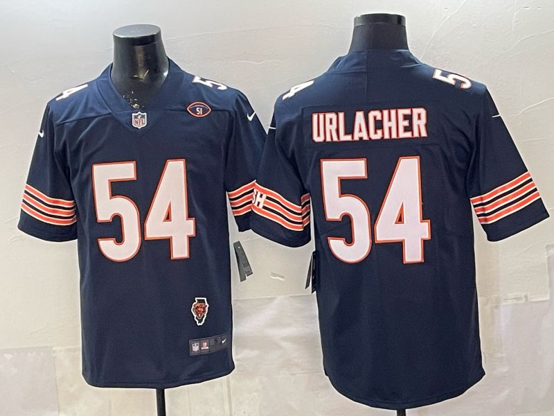 Men 2026 Chicago Bears #54 Urlacher blue 2th generation Nike Limited NFL Jersey style 003